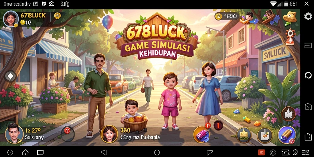Screenshot gameplay 678LUCK menampilkan simulasi interaksi karakter.