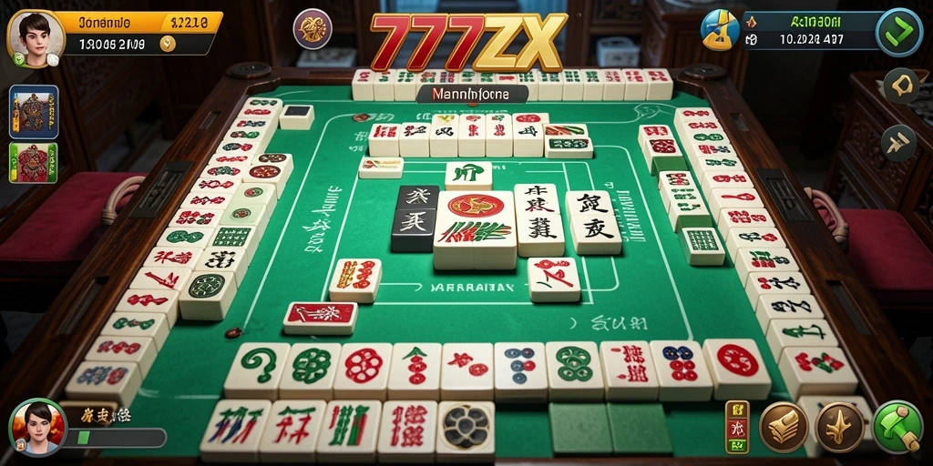 Screenshot gameplay Mahjong 777ZX yang menampilkan tantangan menarik.
