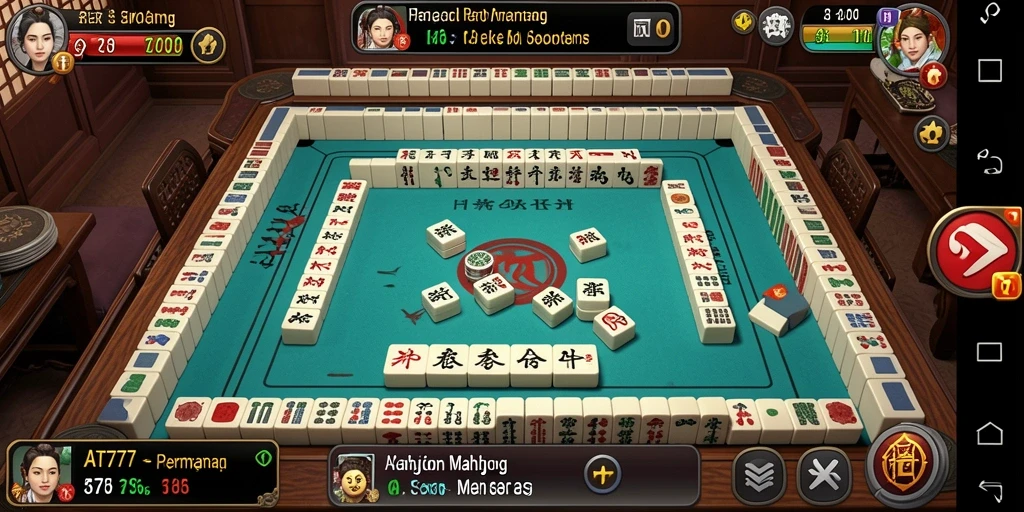 Tampilan gameplay Mahjong yang seru di AT777.