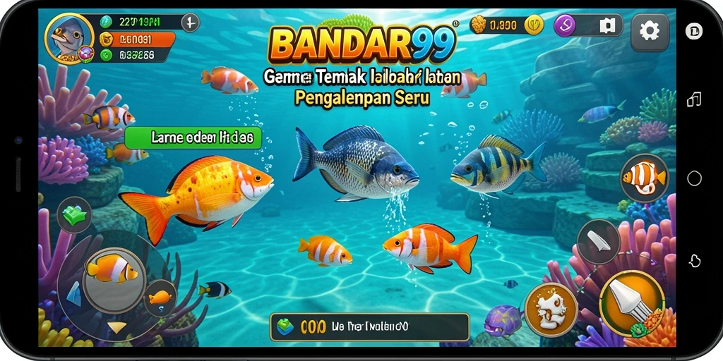 Tampilan gameplay BANDAR99 yang menarik dengan aksi menembak ikan.