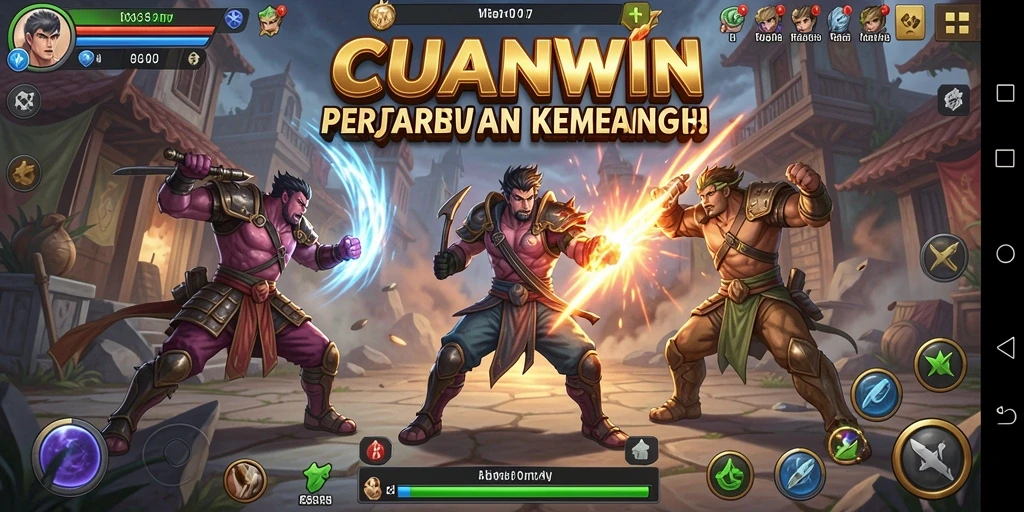 Tampilan aksi pertarungan di CUANWIN yang mendebarkan.