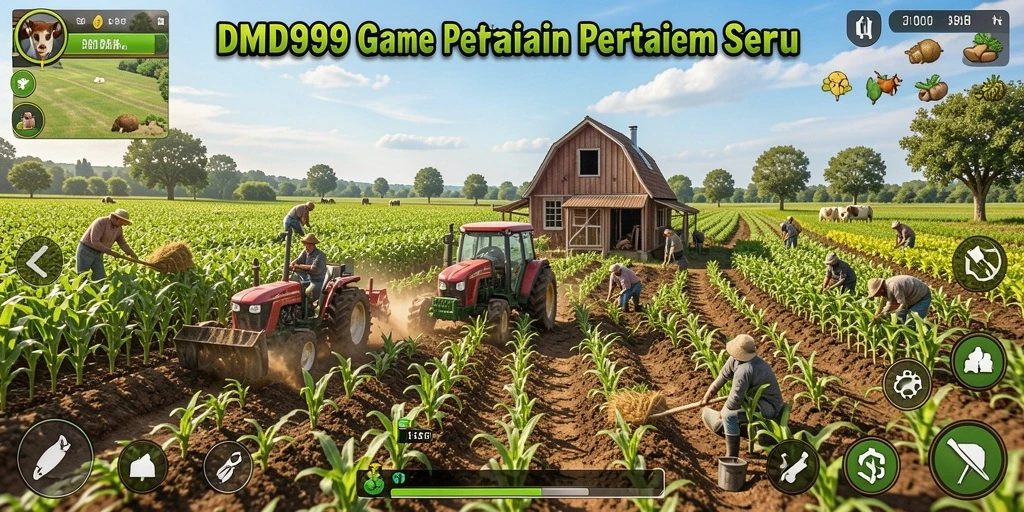 Screenshot DMD999 menampilkan gameplay pertanian yang realistis dan menyenangkan.