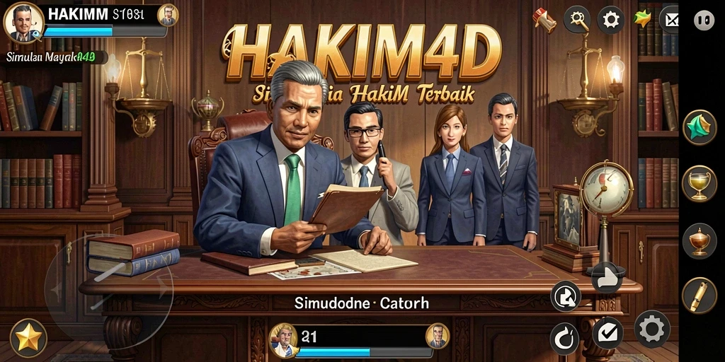 Screenshot HAKIM4D menampilkan suasana sidang yang mendebarkan dan interaksi antara hakim dengan para pihak.