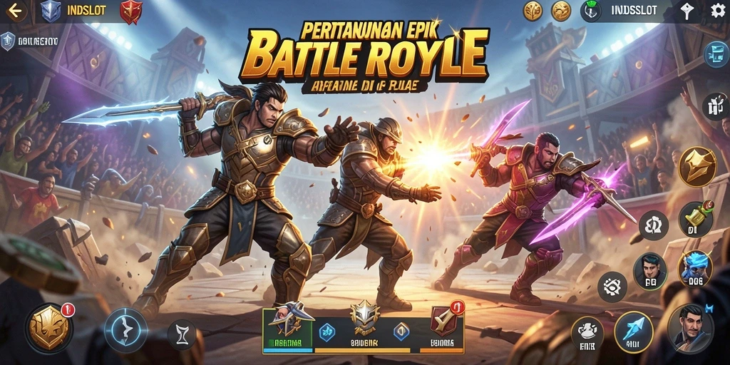 Gameplay seru dan intens di arena Battle Royale INDSLOT.