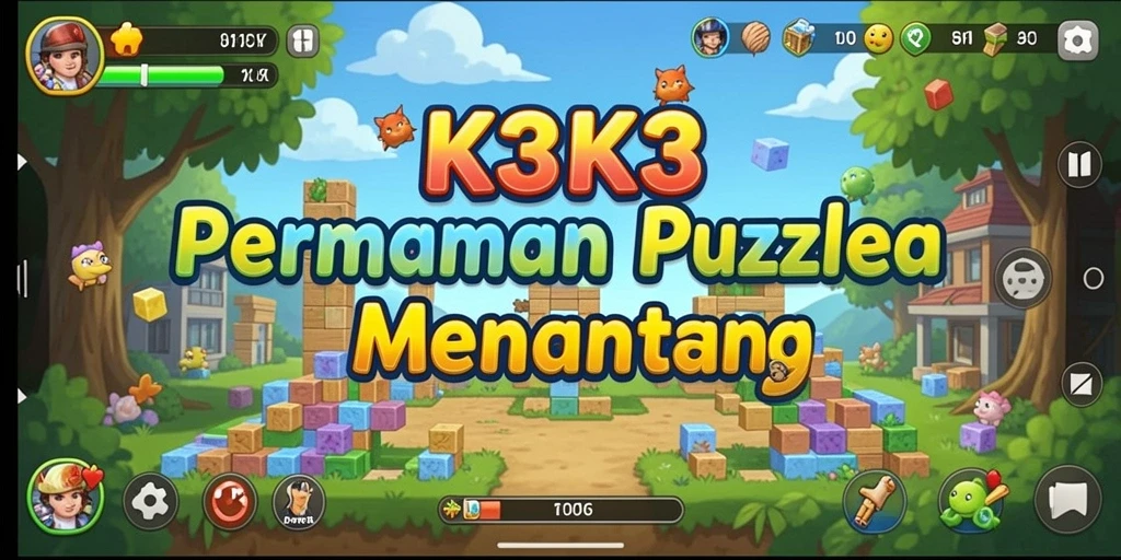 Screenshot gameplay K3K3 menampilkan tantangan teka-teki yang seru.