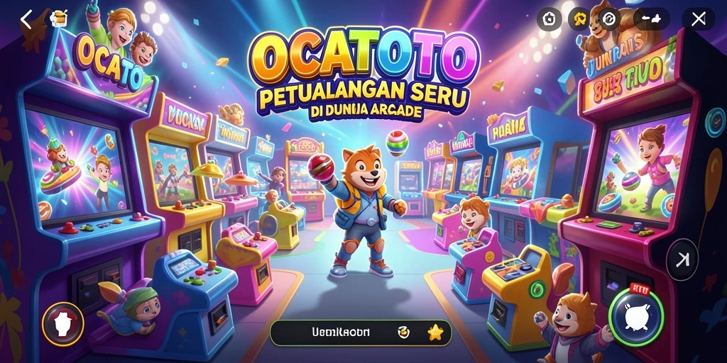 Tampilan gameplay menarik dari OCATOTO yang penuh warna.