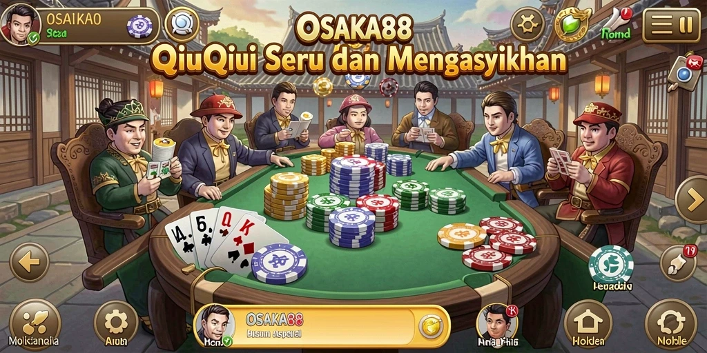 Tampilan gameplay QiuQiu yang menarik dan kompetitif.