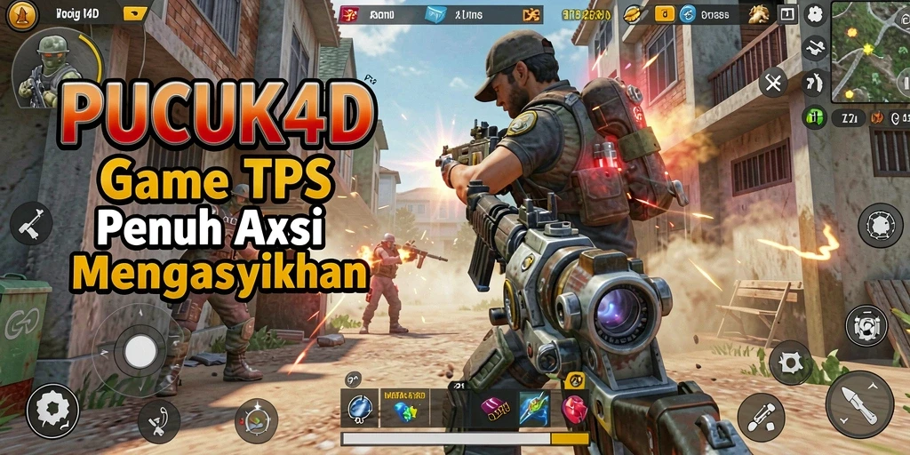Screenshot gameplay menarik dari PUCUK4D yang menunjukkan aksi TPS.
