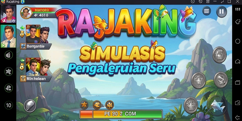 Screenshot dari gameplay RAJAKING yang memperlihatkan simulasi yang detail.