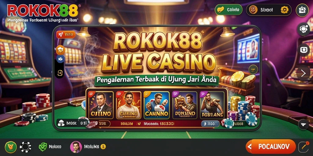 Gameplay ROKOK88 menampilkan dealer langsung yang interaktif dan menarik.
