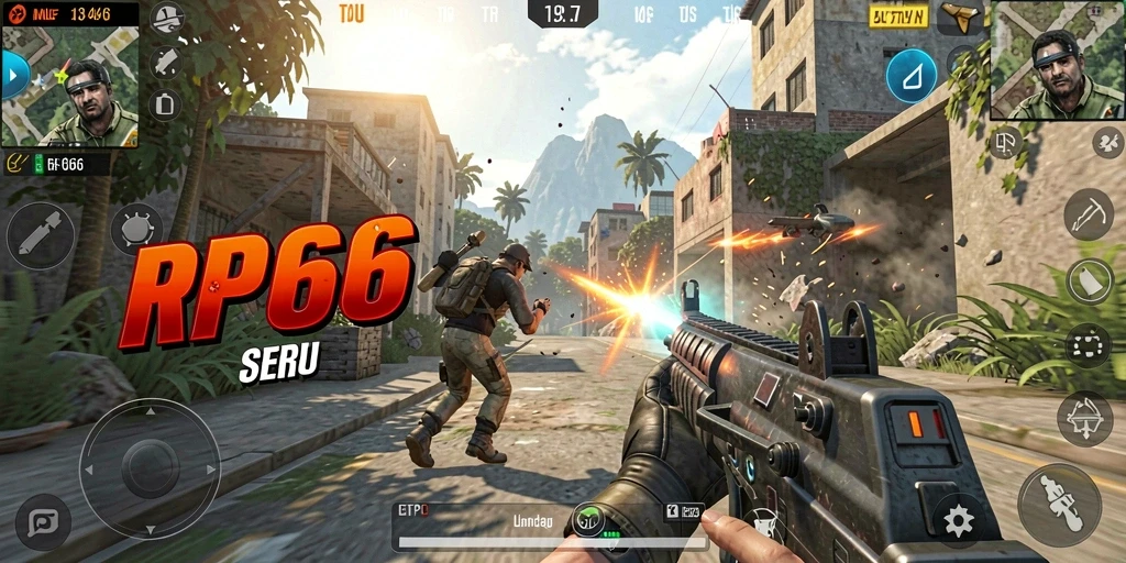 Gameplay mendebarkan dalam RP66 dengan aksi menembak yang intens.