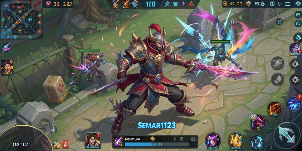 Tampilan gameplay seru dari SEMAR123 dengan karakter epik.