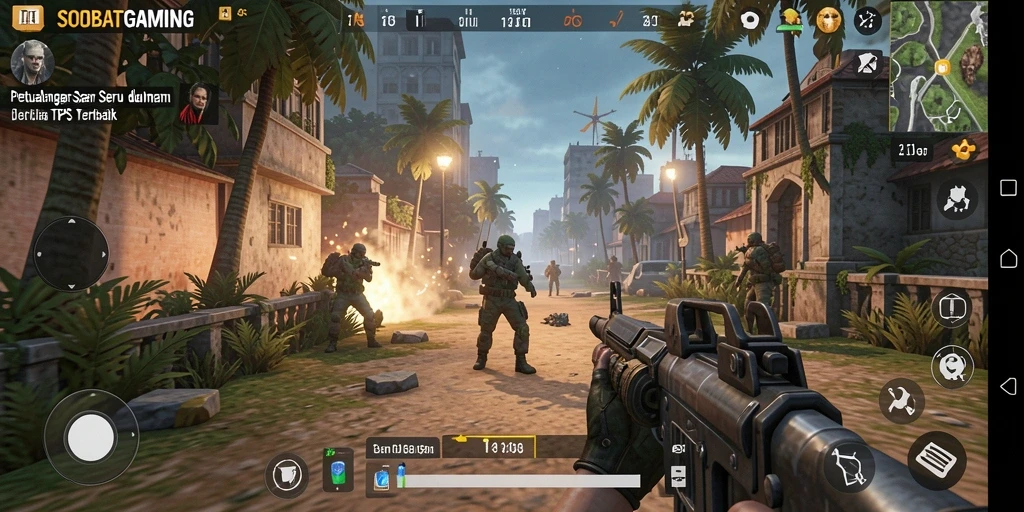 Tampilan gameplay SOBATGAMING yang mendebarkan dalam TPS.