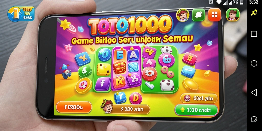 Screenshot TOTO1000 menunjukkan keseruan permainan Bingo yang mengasyikkan.